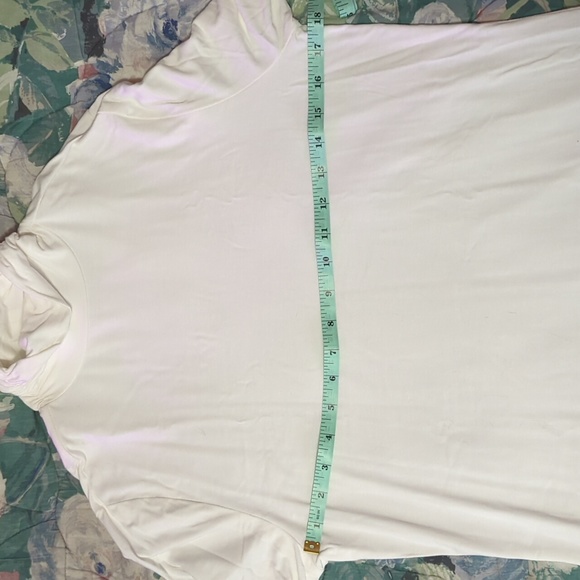 White Mock Neck long sleeve top - Picture 8 of 9